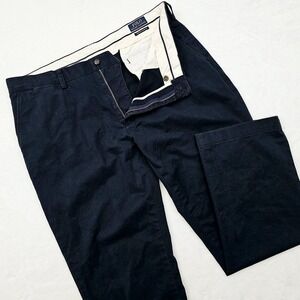 Polo Ralph Lauren Mens 38W 31L Navy Blue Classic Fit Pants Chinos Stretch Preppy